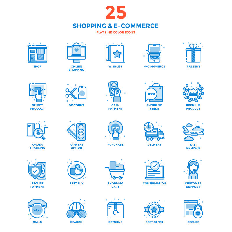 创意的蓝色现代图标矢量设计