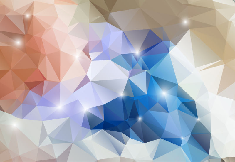 抽象彩色几何多边形的矢量背景