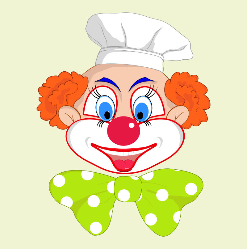 矢量卡通小丑创意插图