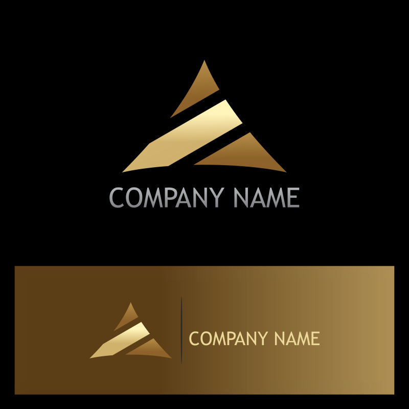 矢量抽象三角的创意标志设计