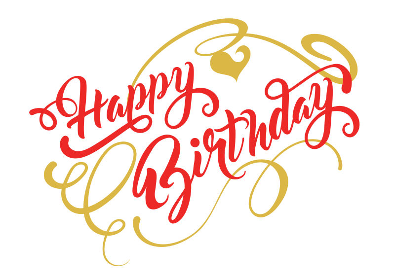 创意简易风格的矢量生日快乐设计