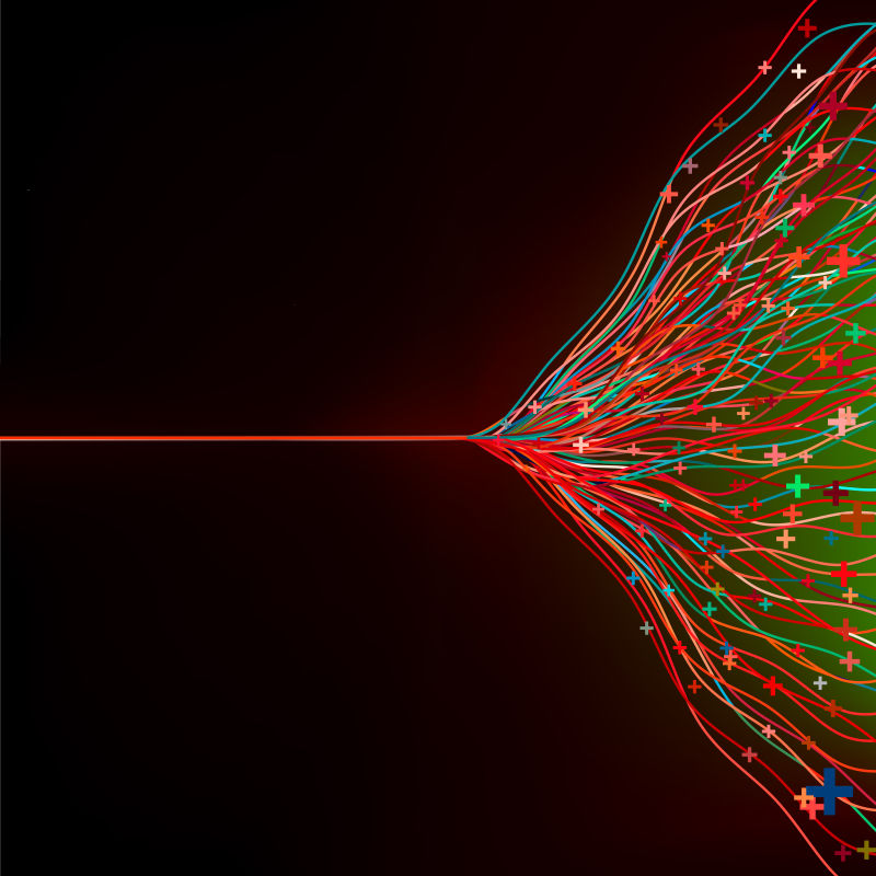 抽象的炫彩线条插图矢量设计