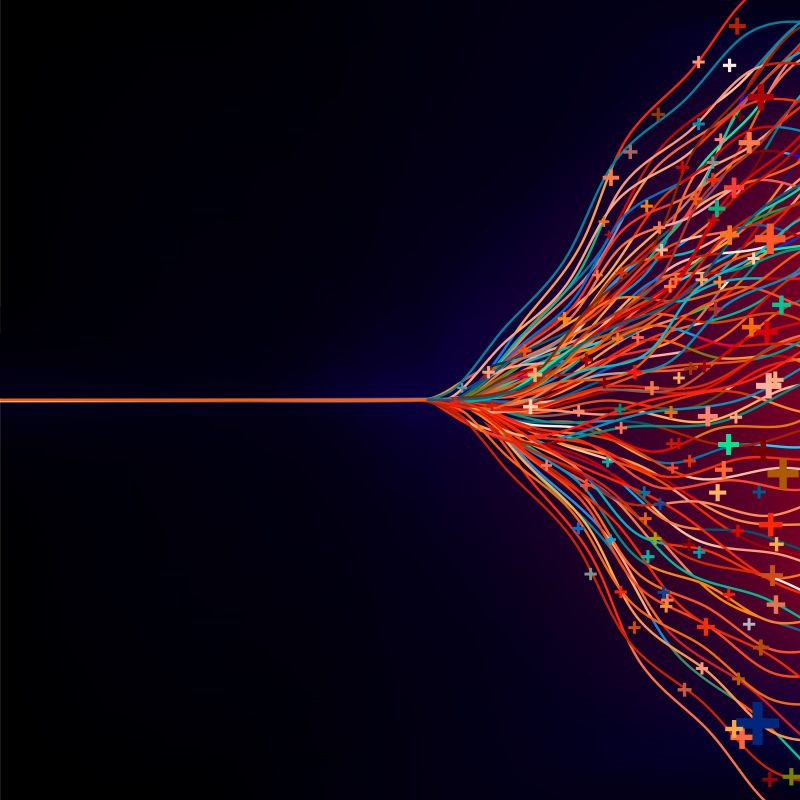 矢量的彩色线条图案设计