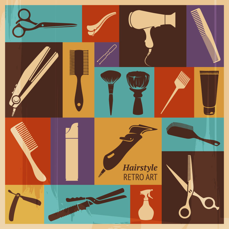 矢量理发主题插图设计