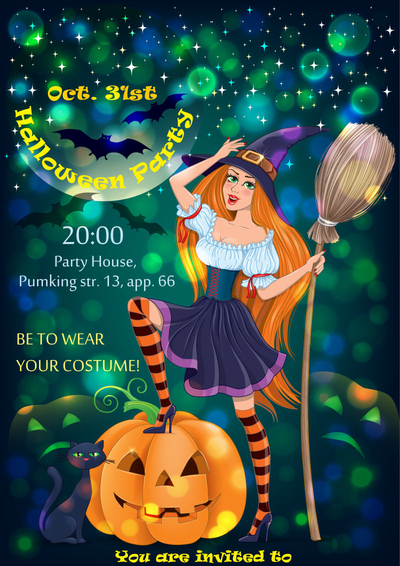 矢量万圣节派对海报