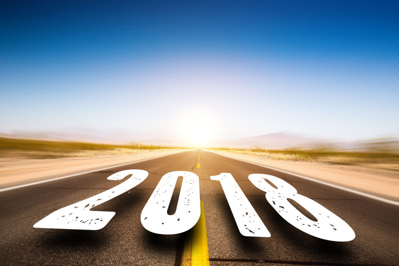 高速公路上的2018字体