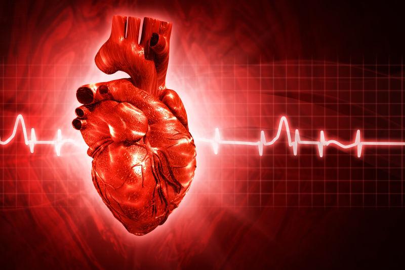 抽象人体心电图背景