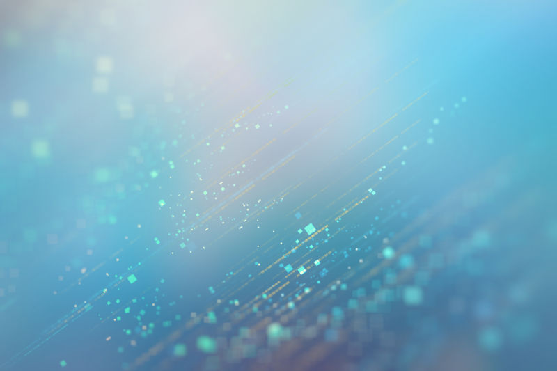 蓝色背景上的原子