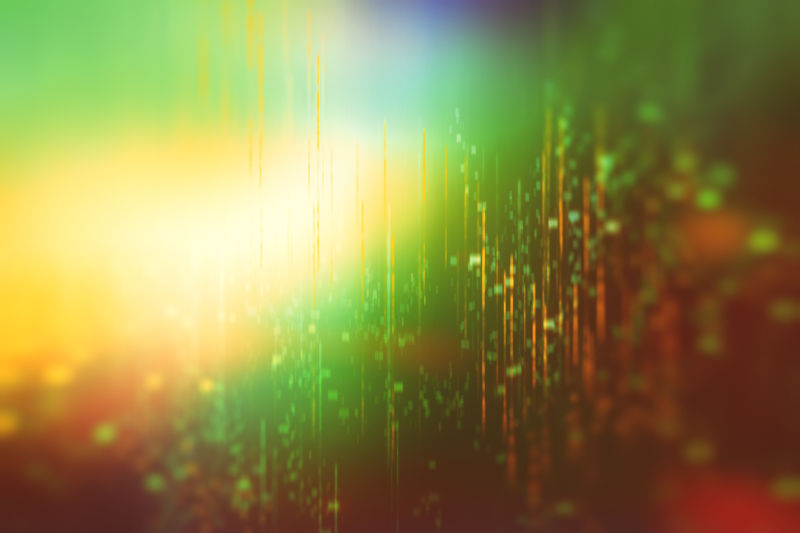 绿色背景模糊粒子