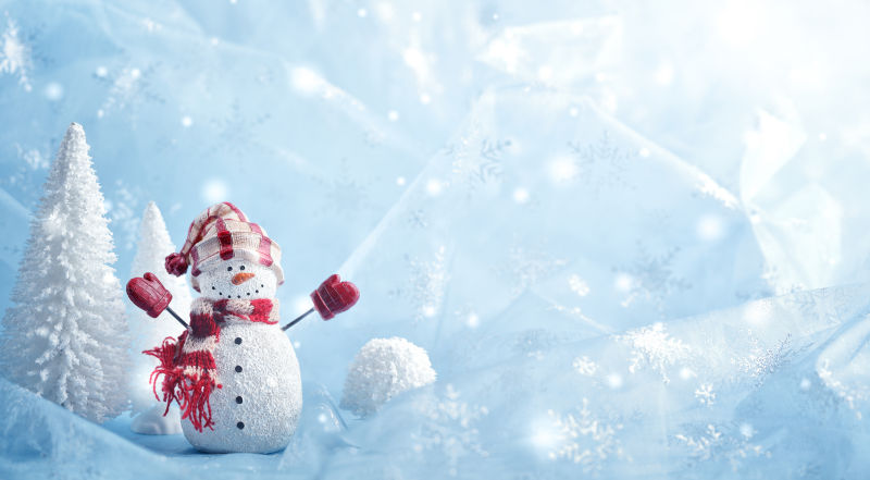 圣诞节里的小雪人