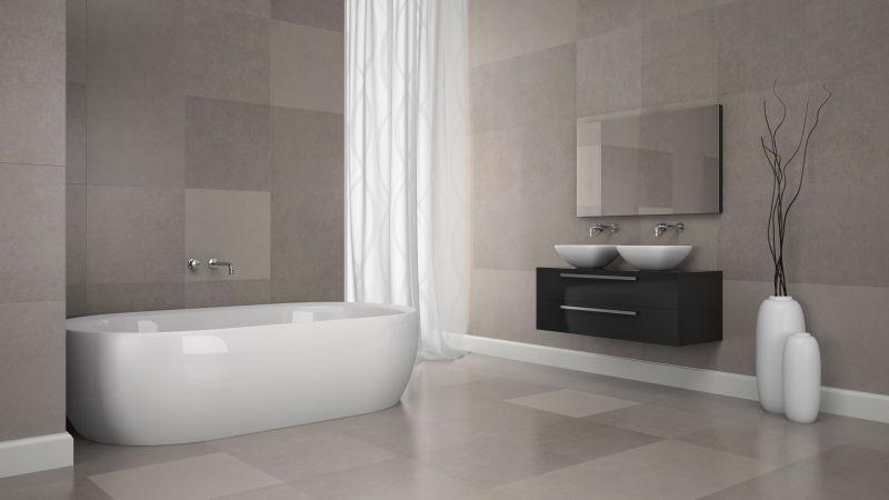 现代浴室内花岗岩墙面设计