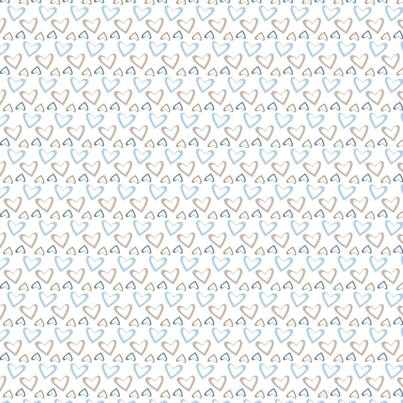 无缝式白色背景上的爱心印花