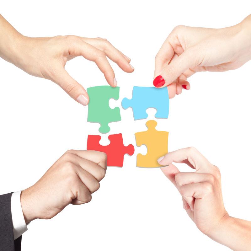 白色背景中的成功战略概念