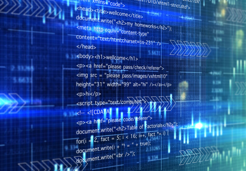 屏幕上的程序代码