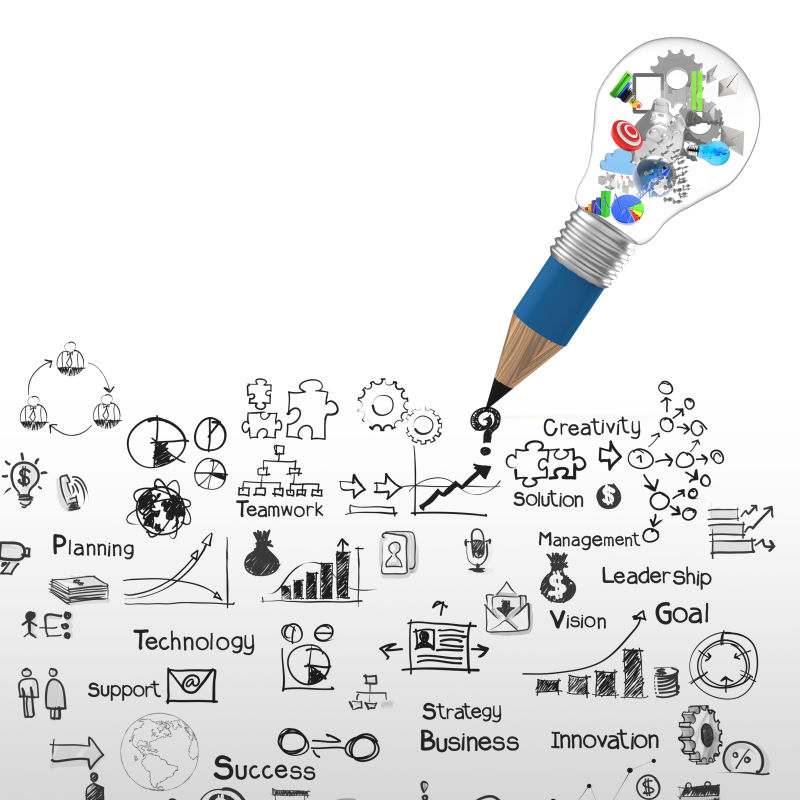 以铅笔灯创意设计为商业设计理念