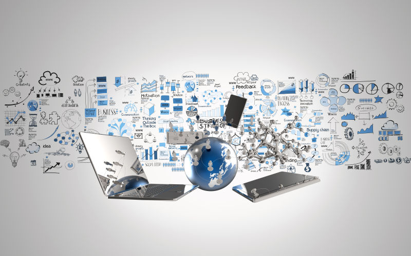 媒体网络3D世界与手绘企业战略创意