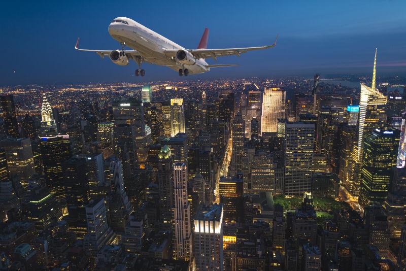 飞机在曼哈顿