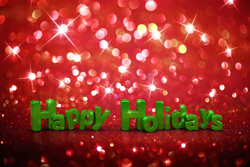 红色圣诞祝福背景