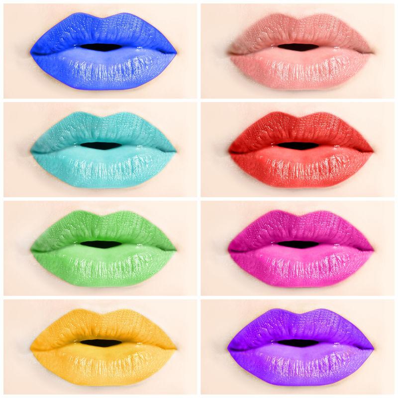 不同颜色的美女嘴唇