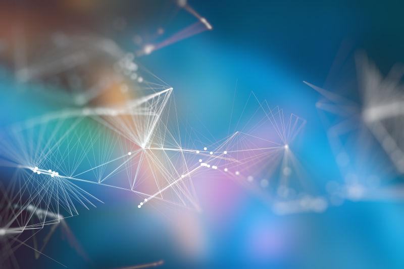 具有点和线的全局网络连接