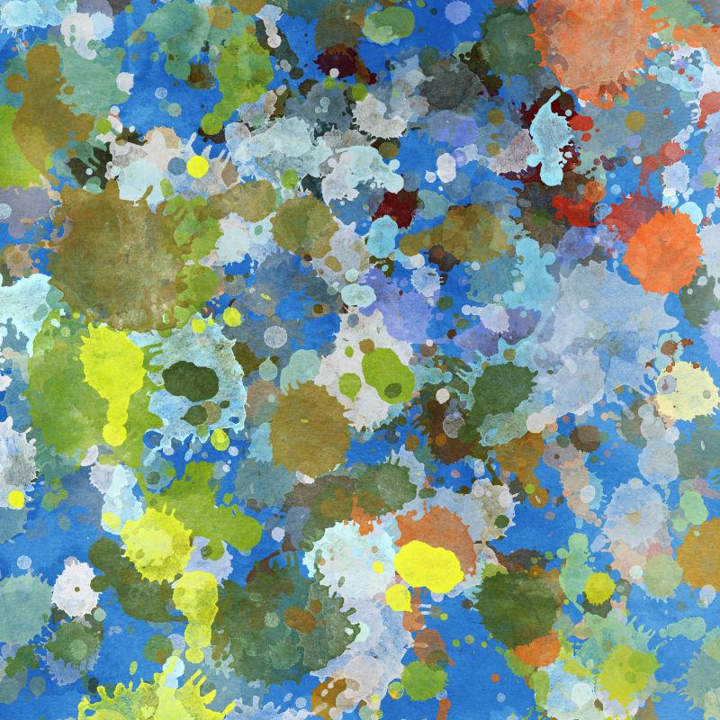 大圆点般的飞溅的抽象油漆背景