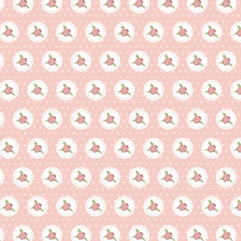 粉色带有白色点点的小花背景