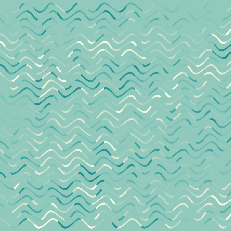 绿色背景上的白色曲线印花