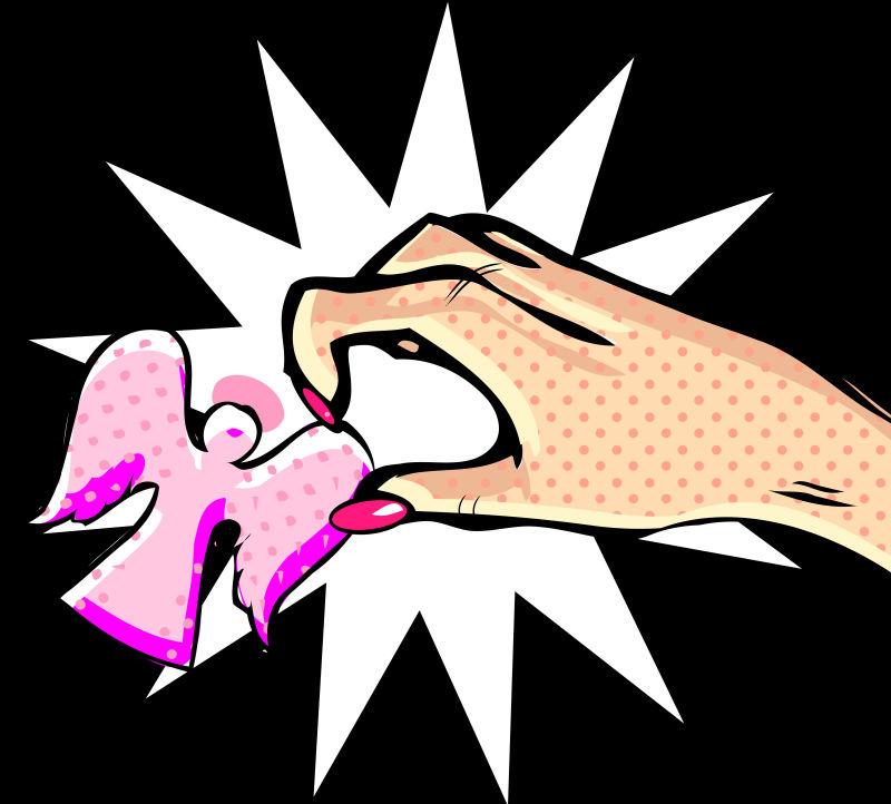 抓向天使的女人手