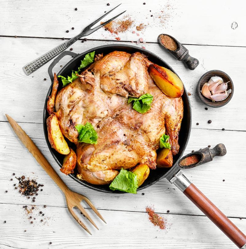 平底锅烤鸡