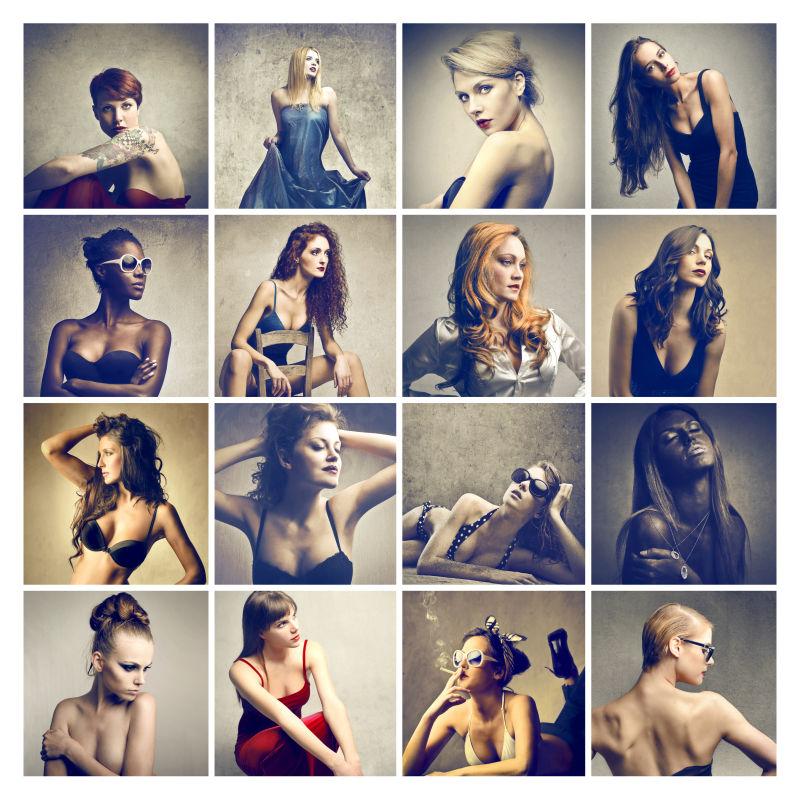 半裸的性感美女拼图