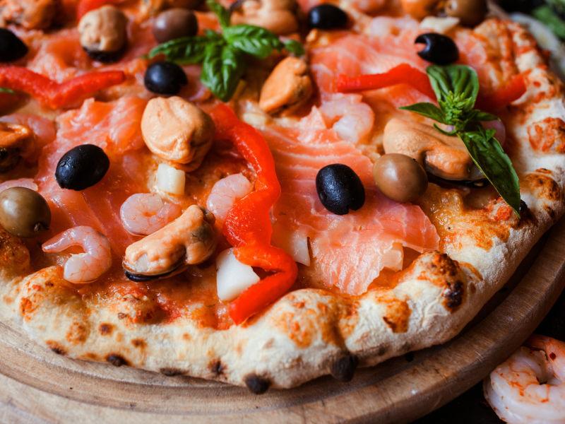 虾仁披萨饼