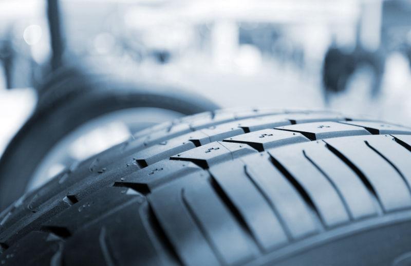 汽车橡胶轮胎纹理特写