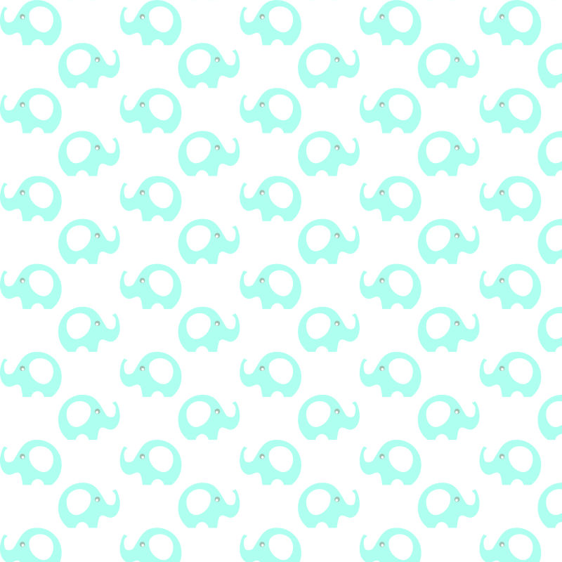 无缝式绿色大象印花