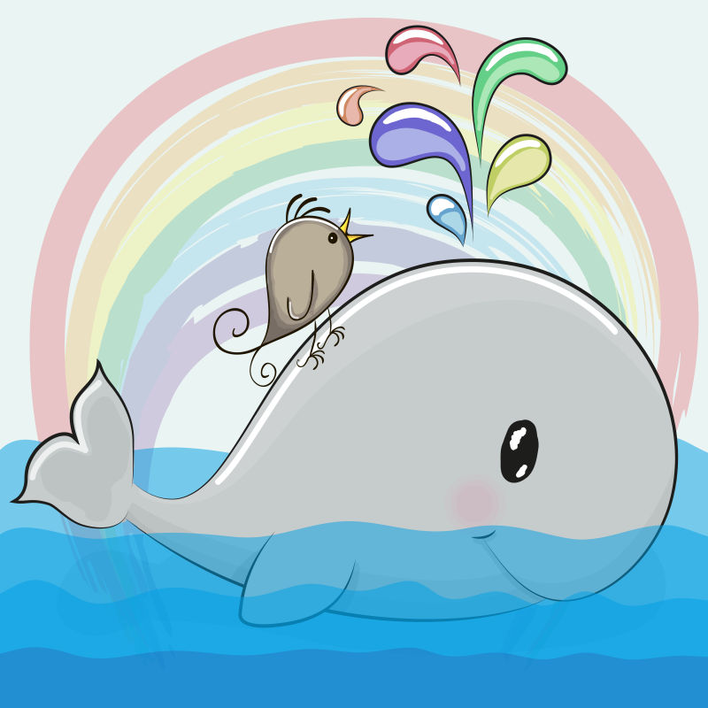 鲸鱼动漫图片高清图片