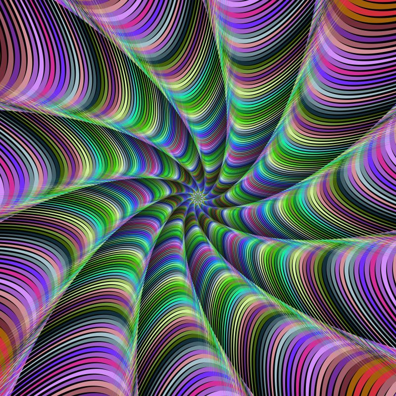 彩色的彩色螺旋条纹矢量设计