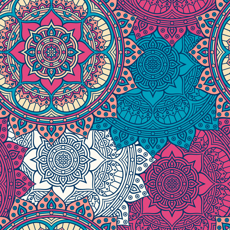 泰国花纹图案矢量设计