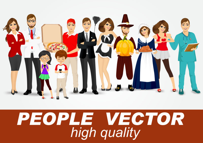 人物形象的插图矢量设计