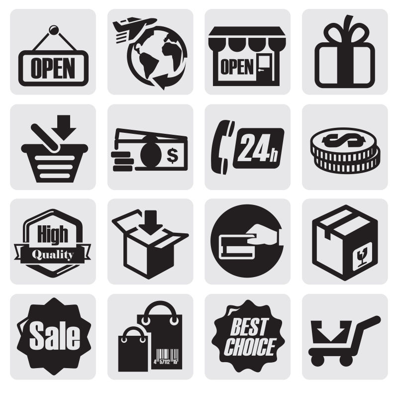 矢量的购物图标设计