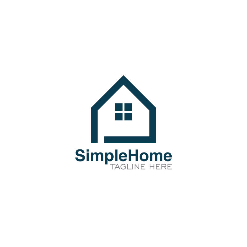 创意的房屋形状标志矢量