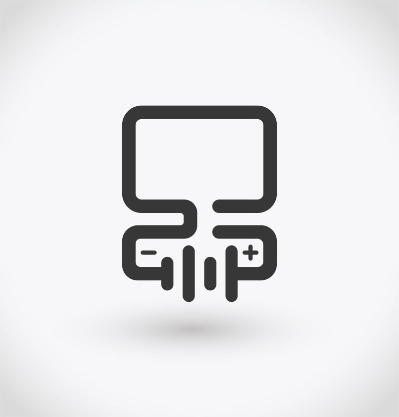 计算机电源图标矢量设计