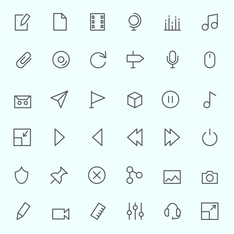 矢量的媒体图标设计