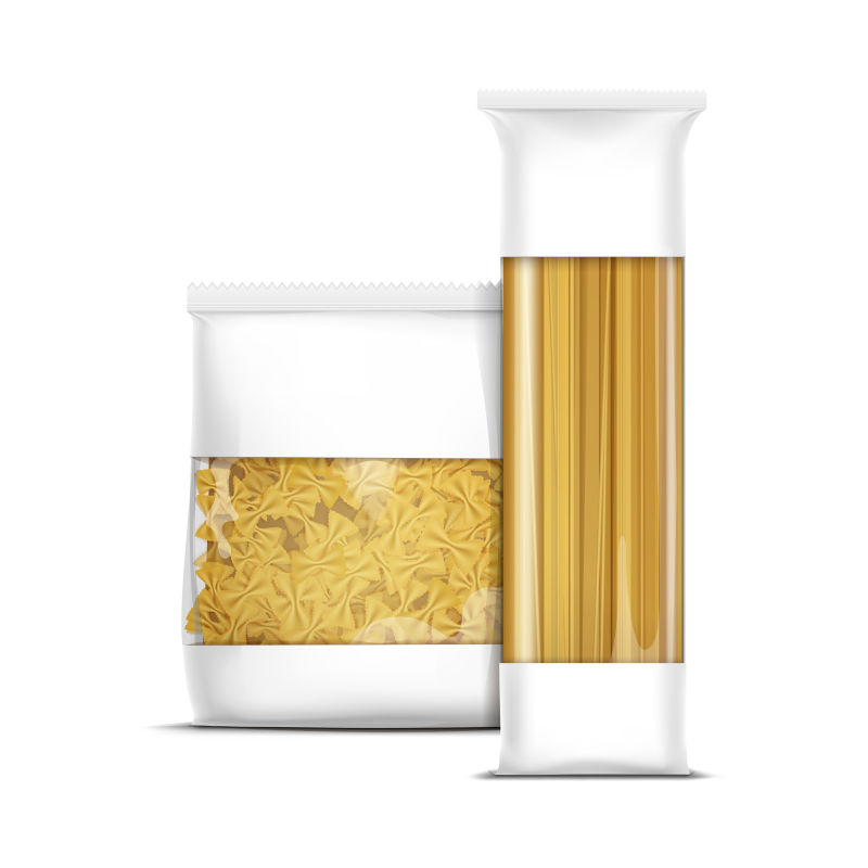 矢量抽象创意包装的意大利面食