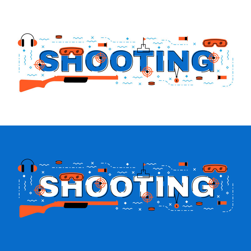 射击竞技横幅矢量设计