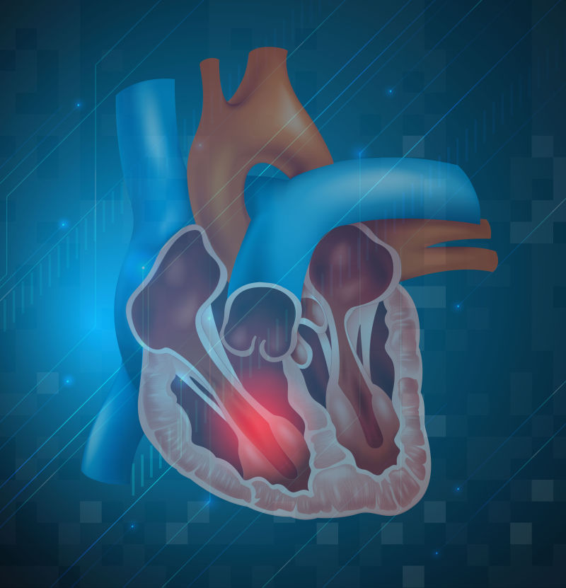 矢量抽象心脏病的图示插图