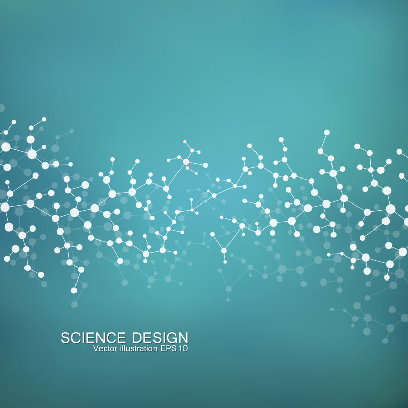 矢量神经元分子图案背景设计