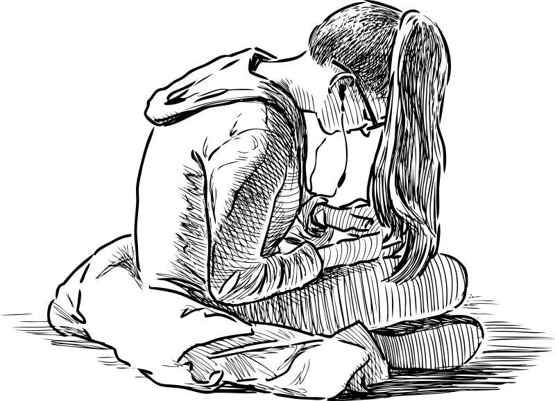 带手机的女学生