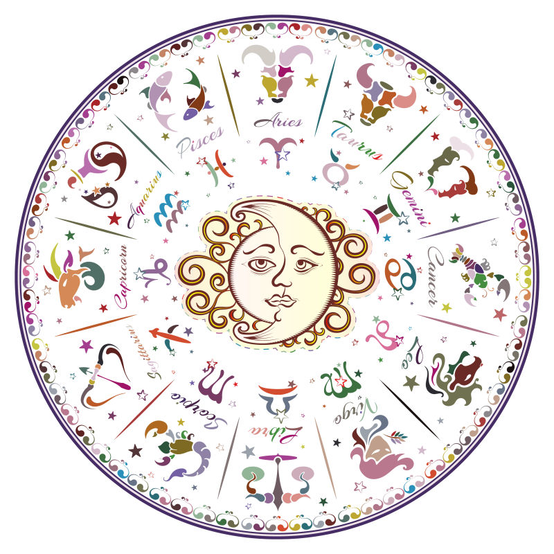 星座罗盘插图矢量设计
