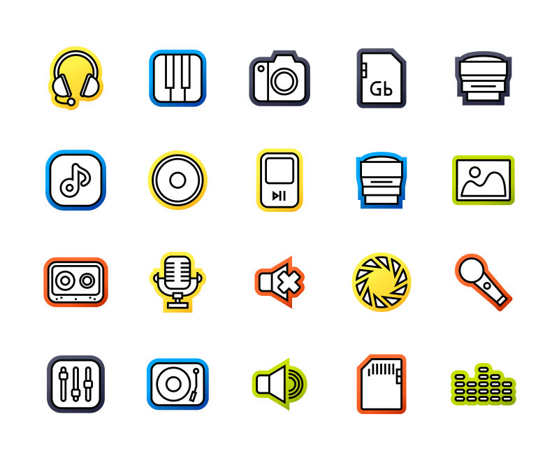 矢量的音频图标设计