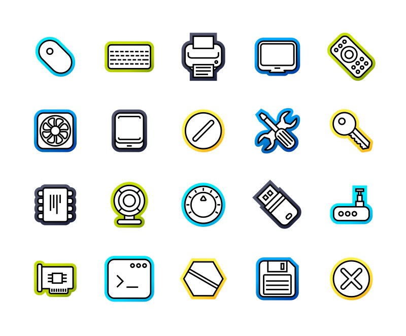 矢量的计算机应用图标设计