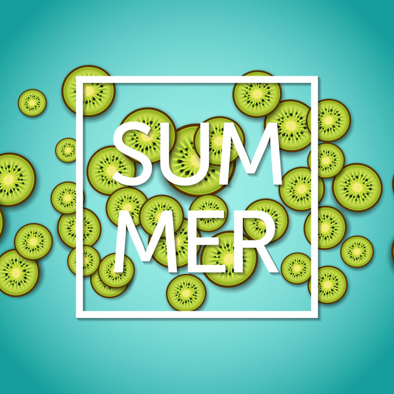 矢量猕猴桃切片插图